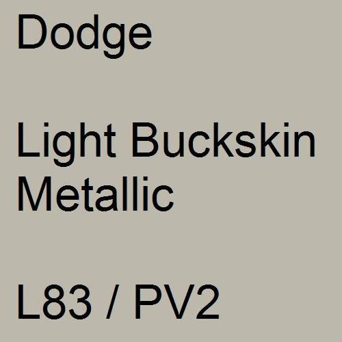 Dodge, Light Buckskin Metallic, L83 / PV2.